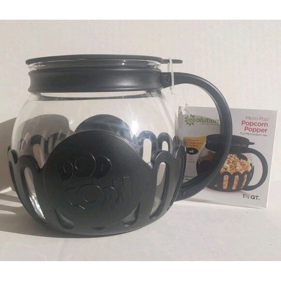 Micro-Pop Popcorn Popper 1.5 Quart with Lid for Microwave Use by Ecolution NWT - Picture 3 of 8
